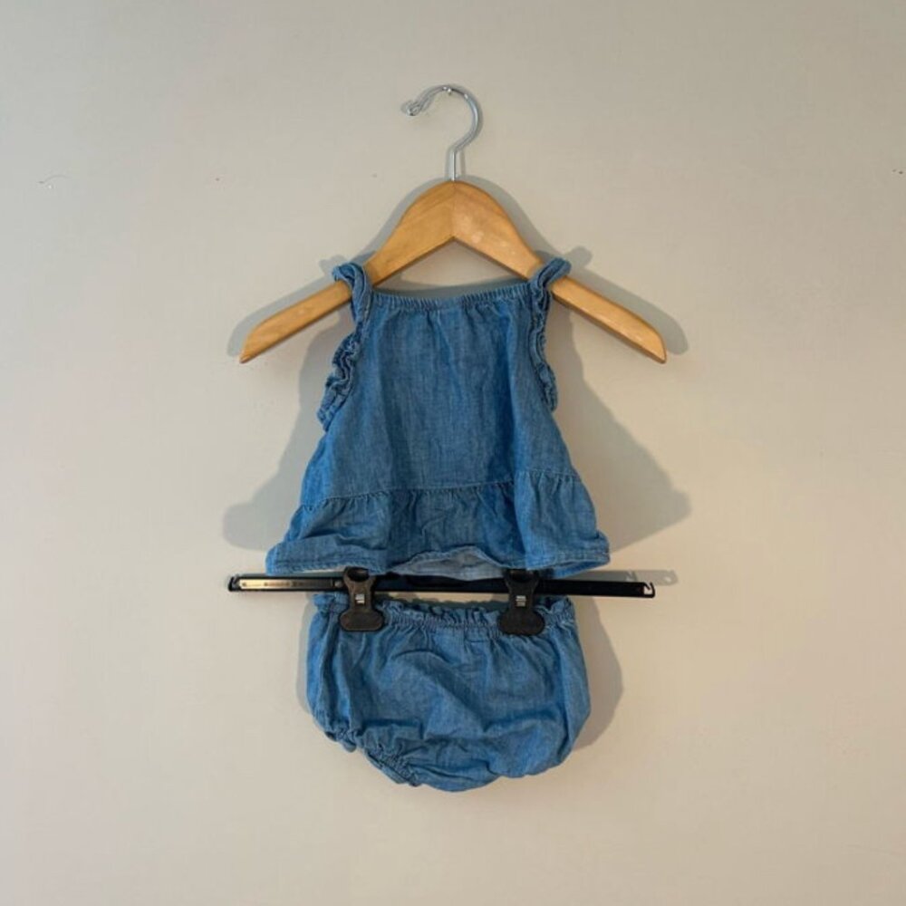 $14 ADD ON Old Navy denim tank and‎ bloomers set Baby Gap Zara Abercrombie